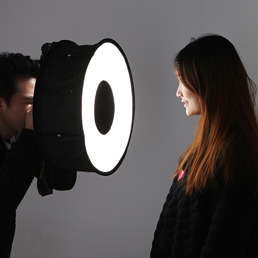 Pop Up Flash Diffuser - Softbox Ring 45cm untuk Speedlight, Lampu