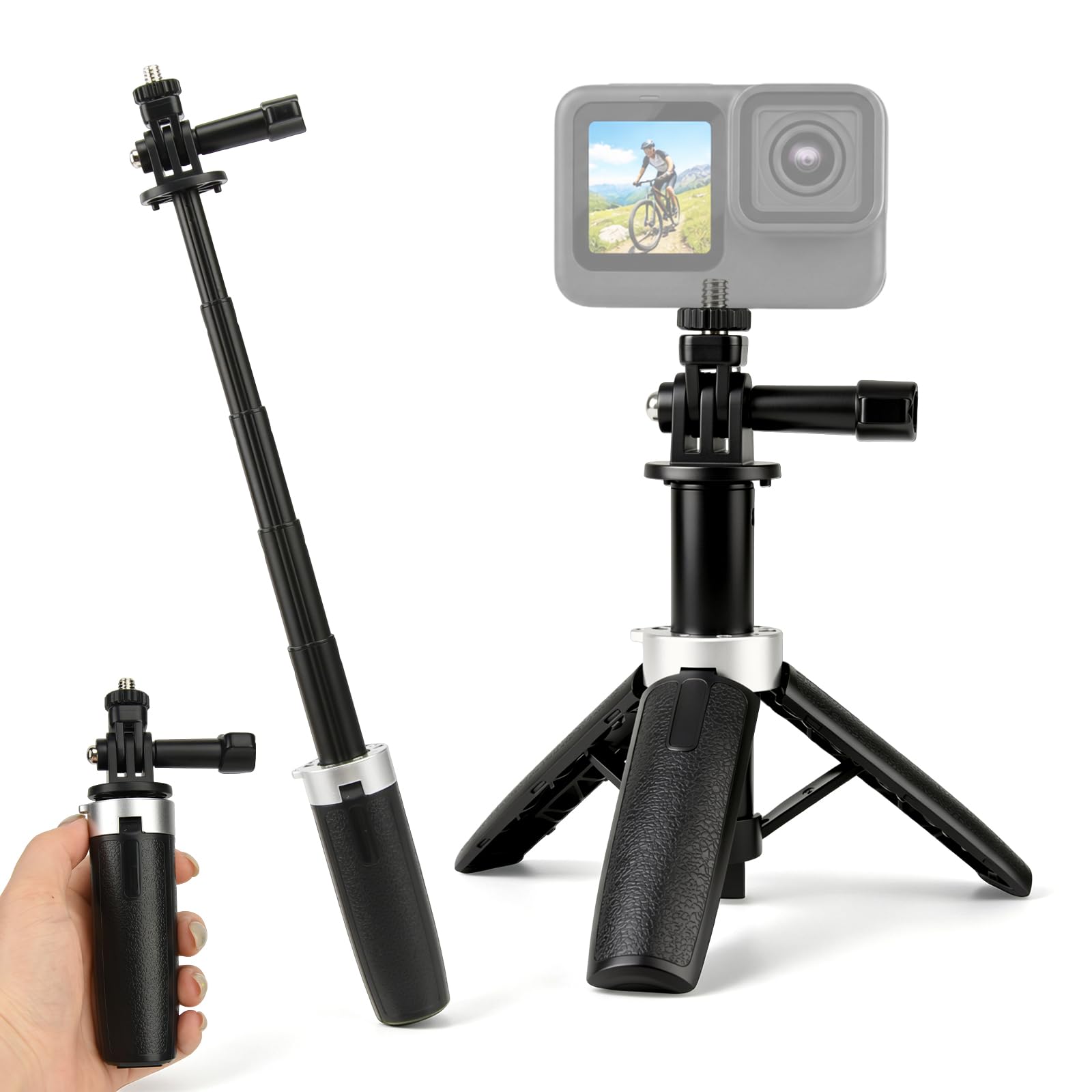 Gopro Action Camera Hero 11 Black - Tripod Mini yang Dapat Diperpanjang, Tripod