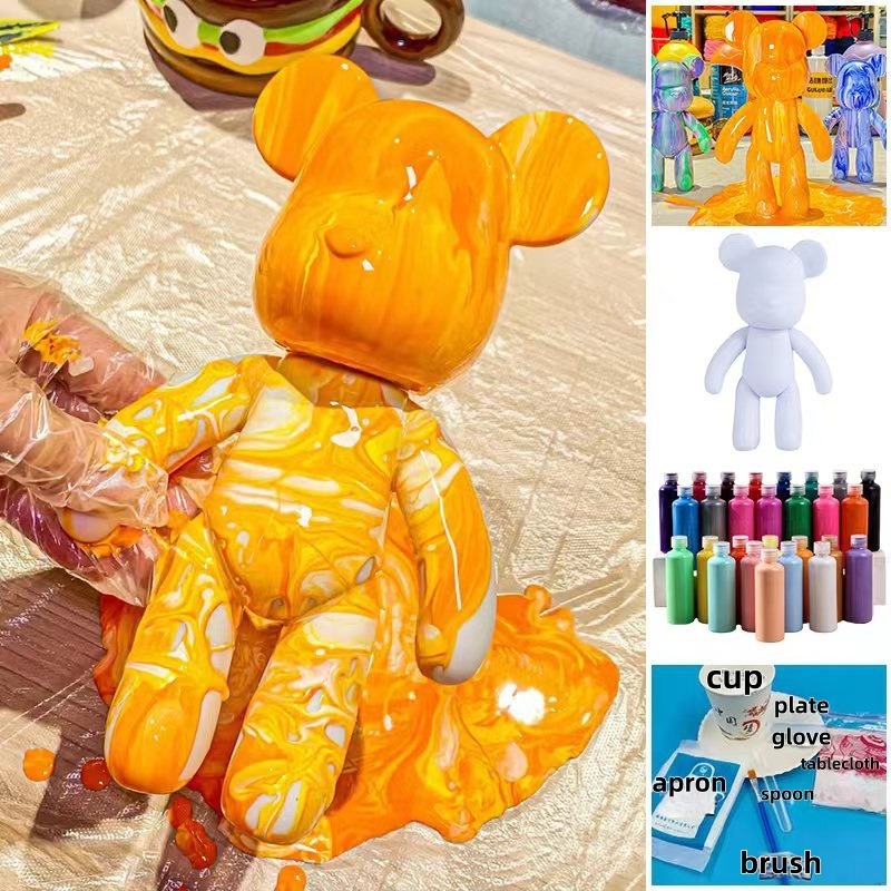 Photography Desk - Figur Beruang Cairan Cat DIY 23cm,