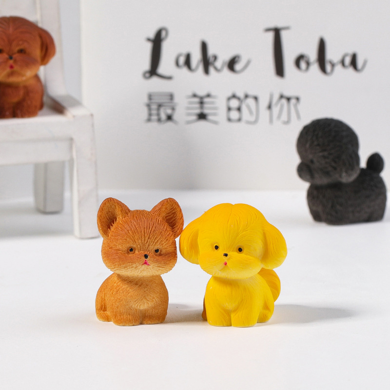 Figur Resin Model Anjing Kartu - Photography Desk ulasan dan harga
