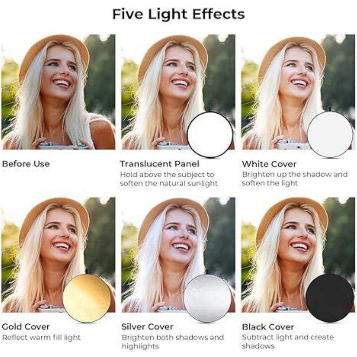 Huanyingransel fotografi porta - Reflector 5 In 1 ulasan dan harga