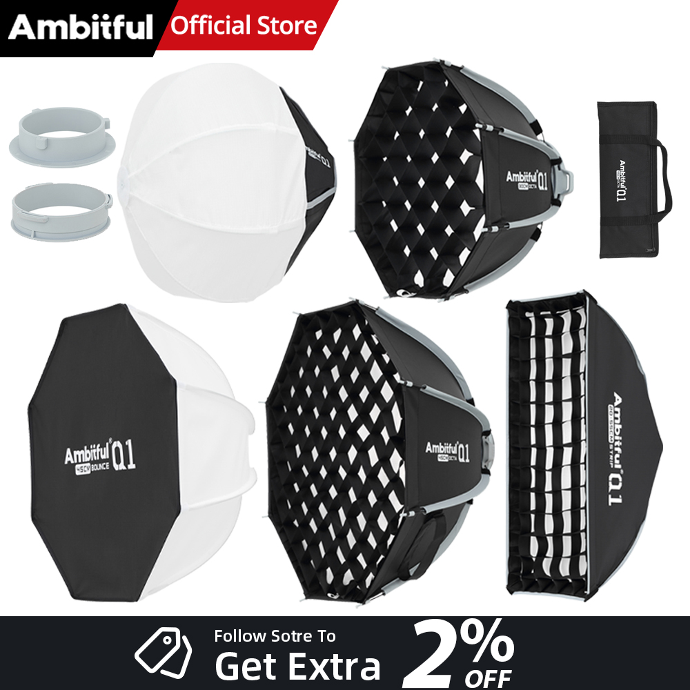 AMBITFUL Q1 Mini Bowens MiniGO - Pop Up Flash Diffuser ulasan dan harga