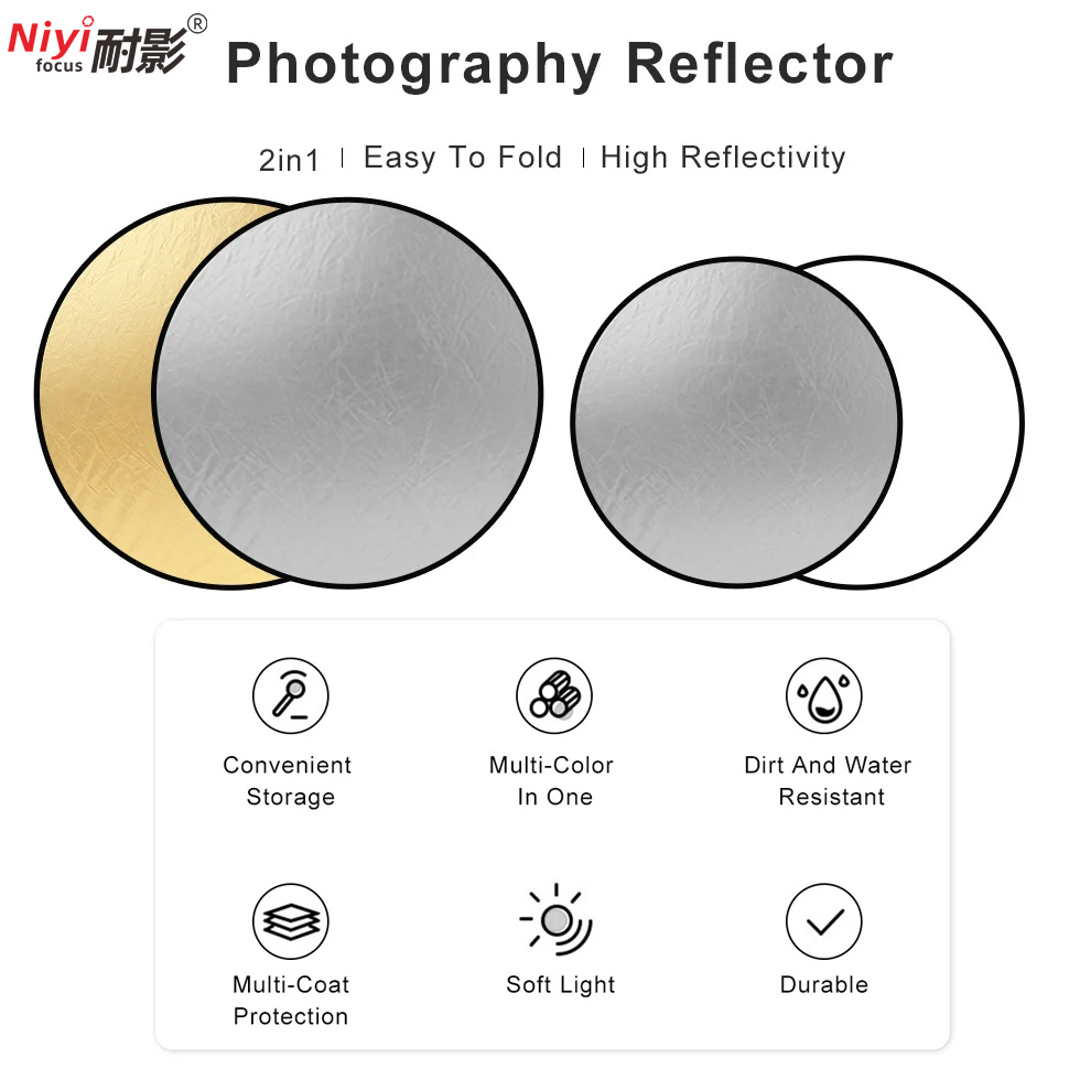 Reflektor Portabel Bulat 2in1  - Pop Up Flash Diffuser ulasan dan harga