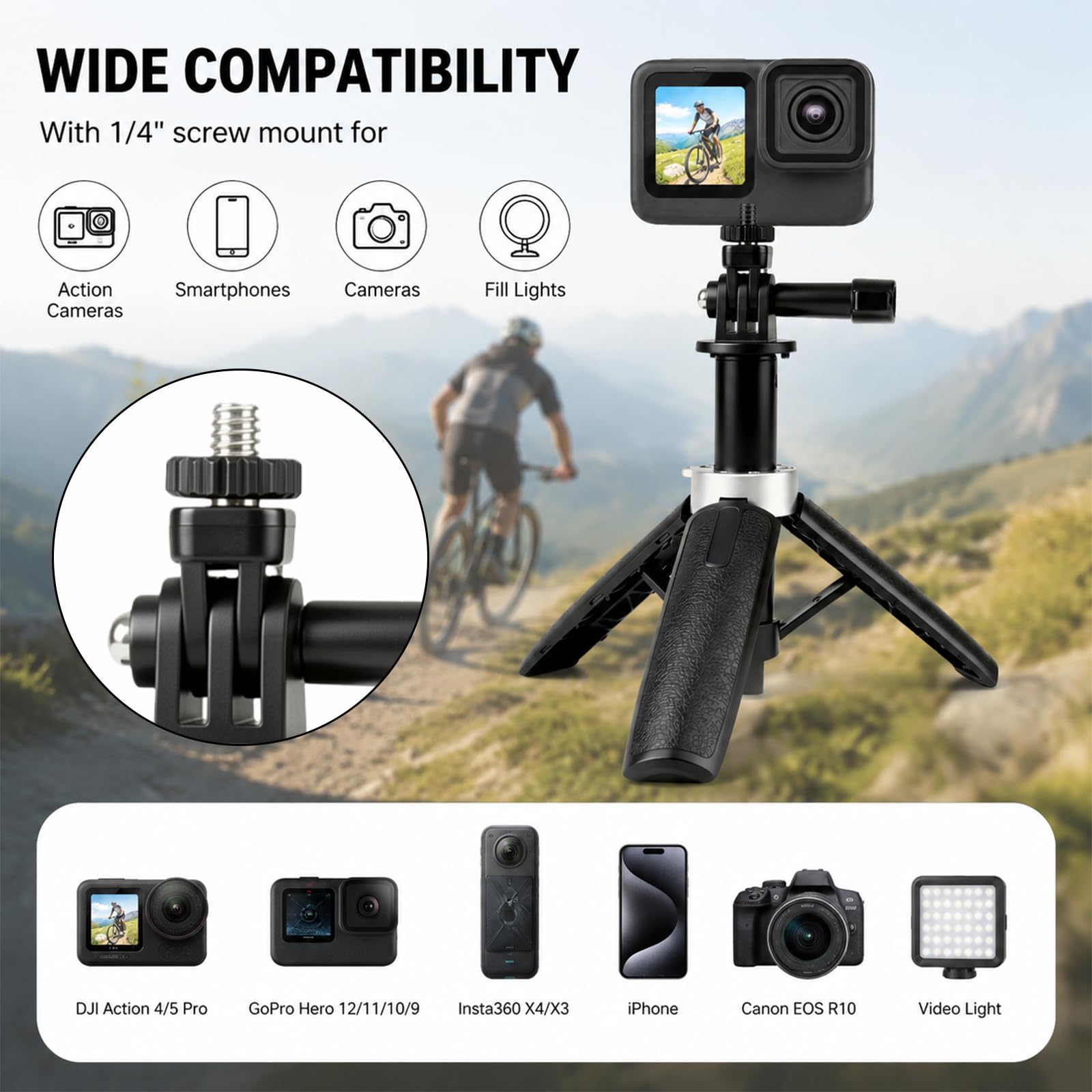 Tripod Mini yang Dapat Diperpa - Gopro Action Camera Hero 11 Black ulasan dan harga